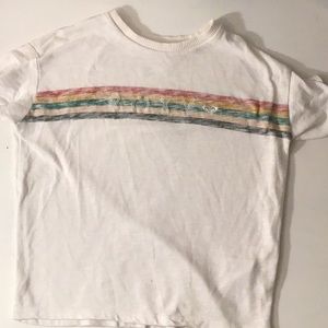 A White Short Sleeve Kids Tee, Roxy